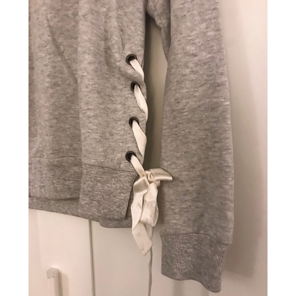 NEW Aerie Lace Up Side Tie Ribbon Sweatshirt - Picture 5 of 6